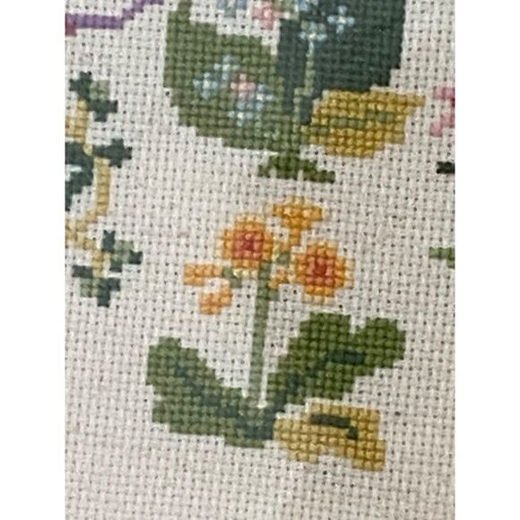 April Showers Bring May Flowers Cross Stitch Embroidered Handmade Artwork Framed - Picture 5 of 6